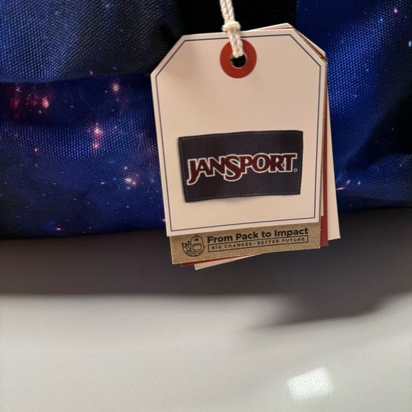 JanSport SuperBreak Away Duffel Bag 40L Space Dust Galaxy Purple NWT - Picture 3 of 7